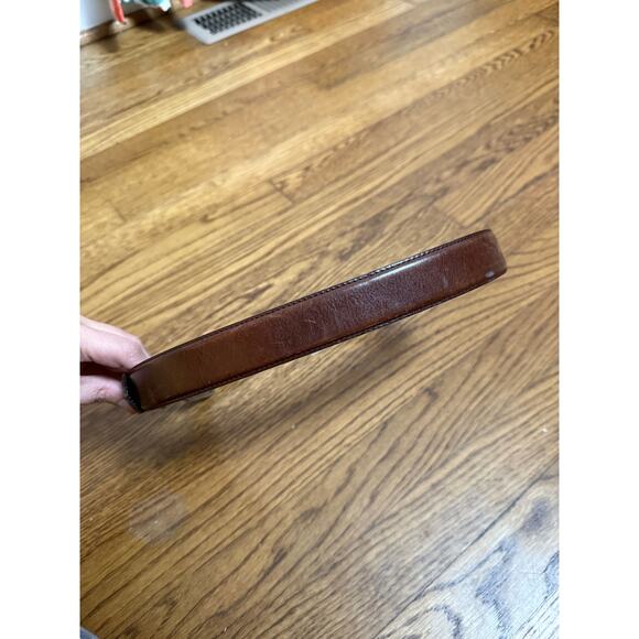 Vintage Fossil Brown Leather Belt Size Medium - Picture 2 of 5